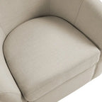 Lot de 2 fauteuils d’appoint modernes pivotants en forme de tonneau, rembourrés, pour le salon