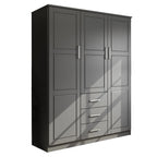 Armoire Palace Imports Cosmo à 3 portes en bois massif à 100 %, avec portes en bois massif ou miroirs