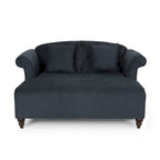 Causeuse-méridienne de 168 cm de couleur charbon avec pieds en bois de bouleau, fauteuil d'appoint moderne