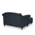 Causeuse-méridienne de 168 cm de couleur charbon avec pieds en bois de bouleau, fauteuil d'appoint moderne