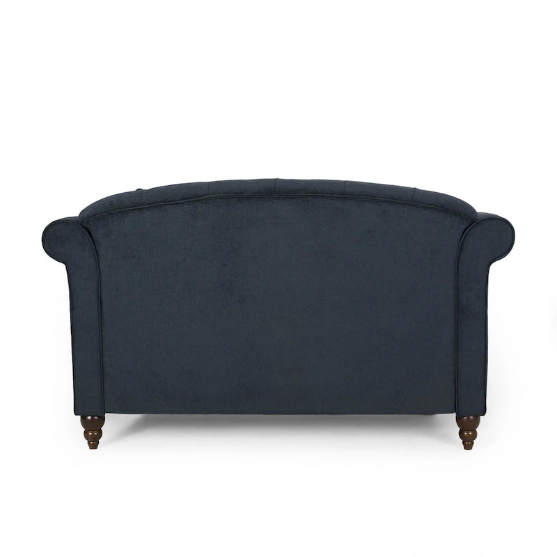 Causeuse-méridienne de 168 cm de couleur charbon avec pieds en bois de bouleau, fauteuil d'appoint moderne