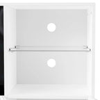 Meuble TV avec cheminée électrique non chauffante de 34,2", meuble de divertissement avec lumières LED, étagères en verre trempé pour TV jusqu'à 75"