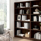 Bibliothèque haute à 5 étagères avec 3 étagères réglables, étagère en bois de 183 cm pour la maison et le bureau