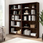 Bibliothèque haute à 5 étagères avec 3 étagères réglables, étagère en bois de 183 cm pour la maison et le bureau