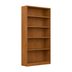 Bibliothèque haute à 5 étagères avec 3 étagères réglables, étagère en bois de 183 cm pour la maison et le bureau