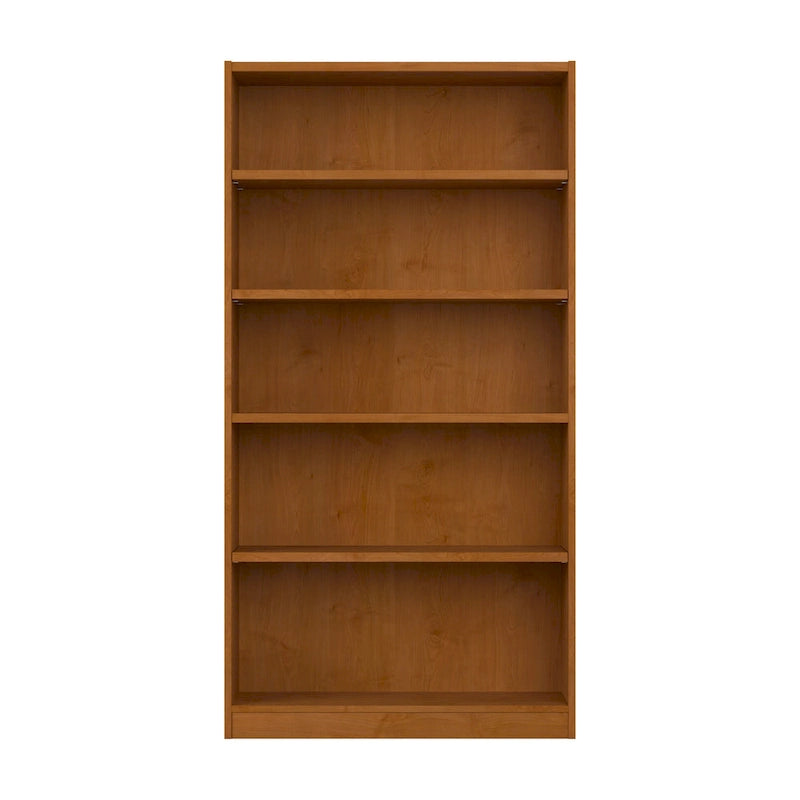 Bibliothèque haute à 5 étagères avec 3 étagères réglables, étagère en bois de 183 cm pour la maison et le bureau