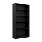 Bibliothèque haute à 5 étagères avec 3 étagères réglables, étagère en bois de 183 cm pour la maison et le bureau