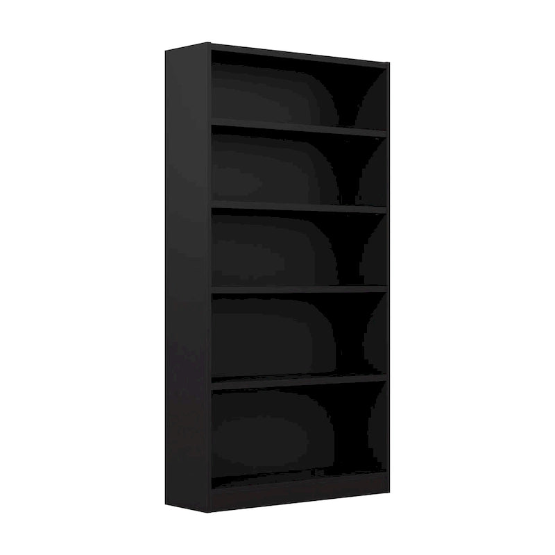 Bibliothèque haute à 5 étagères avec 3 étagères réglables, étagère en bois de 183 cm pour la maison et le bureau