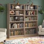 Bibliothèque haute à 5 étagères avec 3 étagères réglables, étagère en bois de 183 cm pour la maison et le bureau
