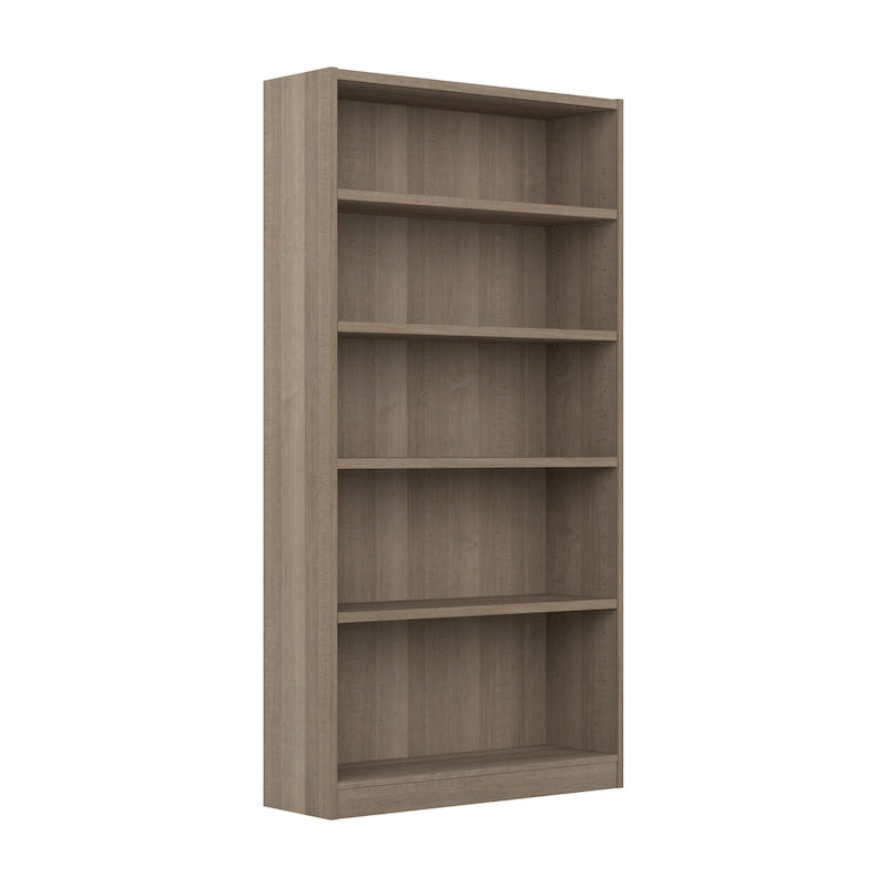 Bibliothèque haute à 5 étagères avec 3 étagères réglables, étagère en bois de 183 cm pour la maison et le bureau