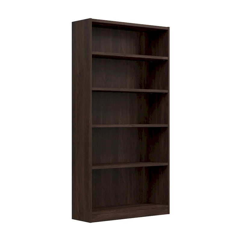 Bibliothèque haute à 5 étagères avec 3 étagères réglables, étagère en bois de 183 cm pour la maison et le bureau