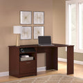 Bureau d'angle 60" pour bureau à domicile avec étagères de rangement, poste de travail informatique en L