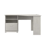 Bureau d'angle 60" pour bureau à domicile avec étagères de rangement, poste de travail informatique en L