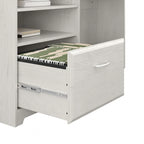 Bureau d'angle 60" pour bureau à domicile avec étagères de rangement, poste de travail informatique en L