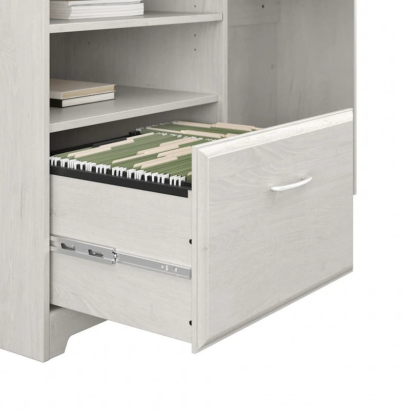 Bureau d'angle 60" pour bureau à domicile avec étagères de rangement, poste de travail informatique en L