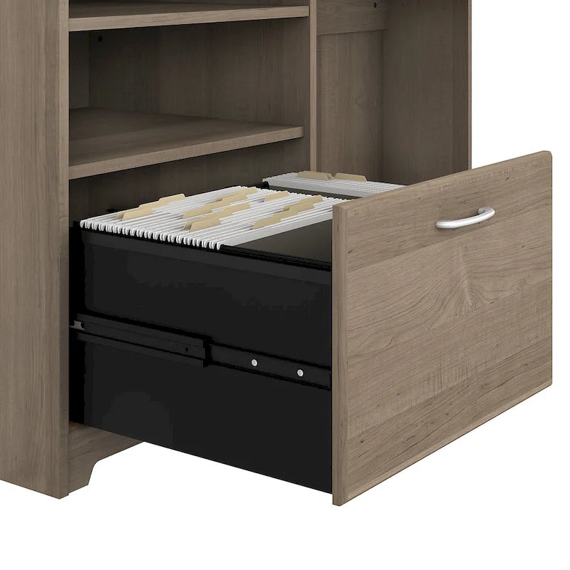 Bureau d'angle 60" pour bureau à domicile avec étagères de rangement, poste de travail informatique en L