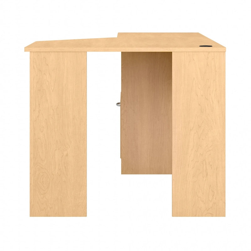 Bureau d'angle 60" pour bureau à domicile avec étagères de rangement, poste de travail informatique en L