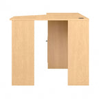 Bureau d'angle 60" pour bureau à domicile avec étagères de rangement, poste de travail informatique en L
