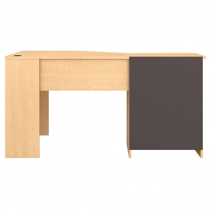 Bureau d'angle 60" pour bureau à domicile avec étagères de rangement, poste de travail informatique en L