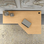 Bureau d'angle 60" pour bureau à domicile avec étagères de rangement, poste de travail informatique en L