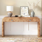 Console de style rétro avec 2 tiroirs de rangement, Table d'entrée moderne, Table de canapé avec pieds minimalistes et élégants pour le salon