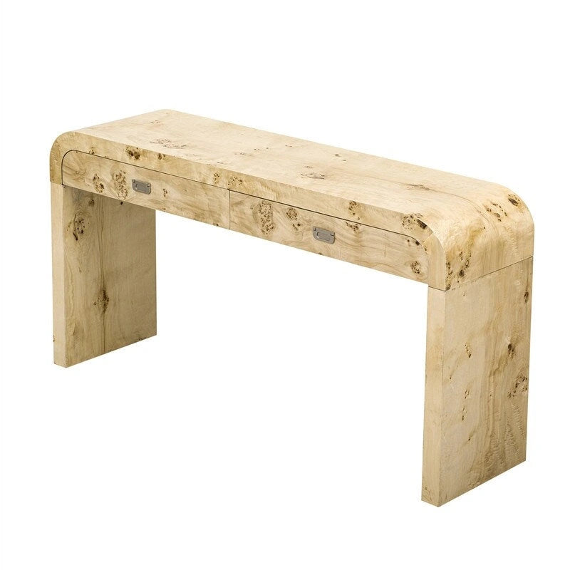Console de style rétro avec 2 tiroirs de rangement, Table d'entrée moderne, Table de canapé avec pieds minimalistes et élégants pour le salon