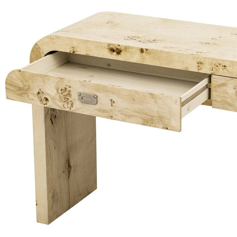 Console de style rétro avec 2 tiroirs de rangement, Table d'entrée moderne, Table de canapé avec pieds minimalistes et élégants pour le salon