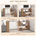 Bureau d'angle en L, bureau à domicile rotatif à 360 degrés avec étagères de rangement