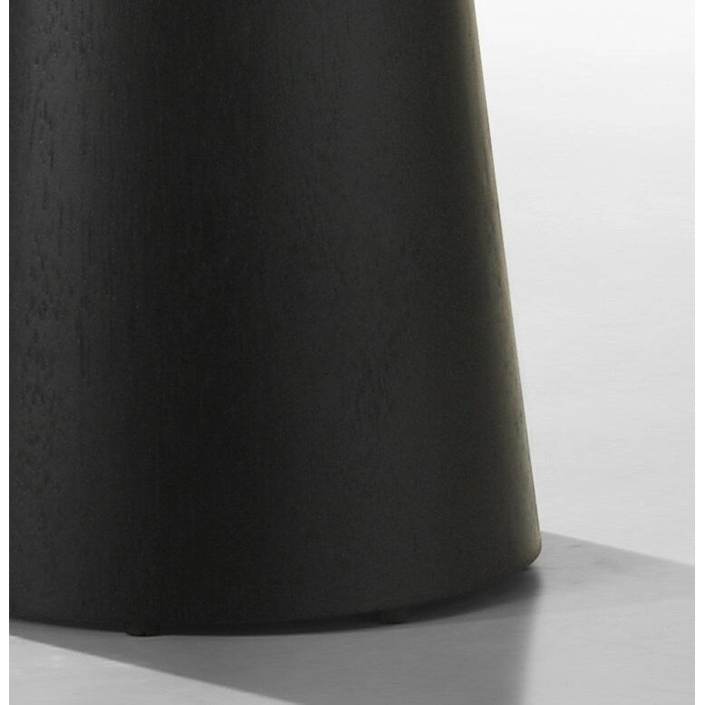 Table d'appoint ronde noire de 22 pouces avec base piédestal, Table d'appoint moderne pour salon