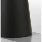 Table d'appoint ronde noire de 22 pouces avec base piédestal, Table d'appoint moderne pour salon