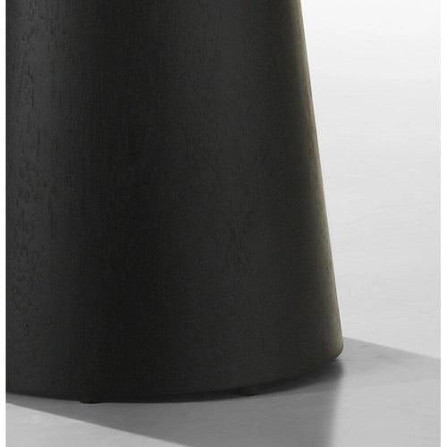Table d'appoint ronde noire de 22 pouces avec base piédestal, Table d'appoint moderne pour salon