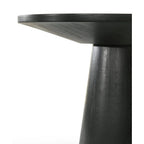 Table d'appoint ronde noire de 22 pouces avec base piédestal, Table d'appoint moderne pour salon