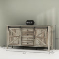Buffet de ferme de 150 cm avec portes et étagères, meuble de rangement rustique pour cuisine