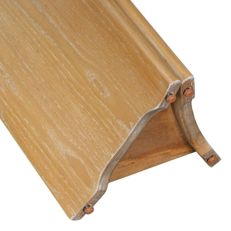 Table console de 53,9 po avec plateau en faux marbre et base en bois