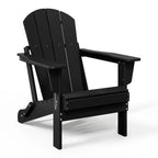 Chaise Adirondack pliante d'extérieur tout temps Polytrends Laguna résistante à la décoloration pour patio
