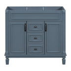 Meuble-lavabo de salle de bain moderne de 91 cm avec lavabo et armoire de toilette, 2 portes et 2 tiroirs