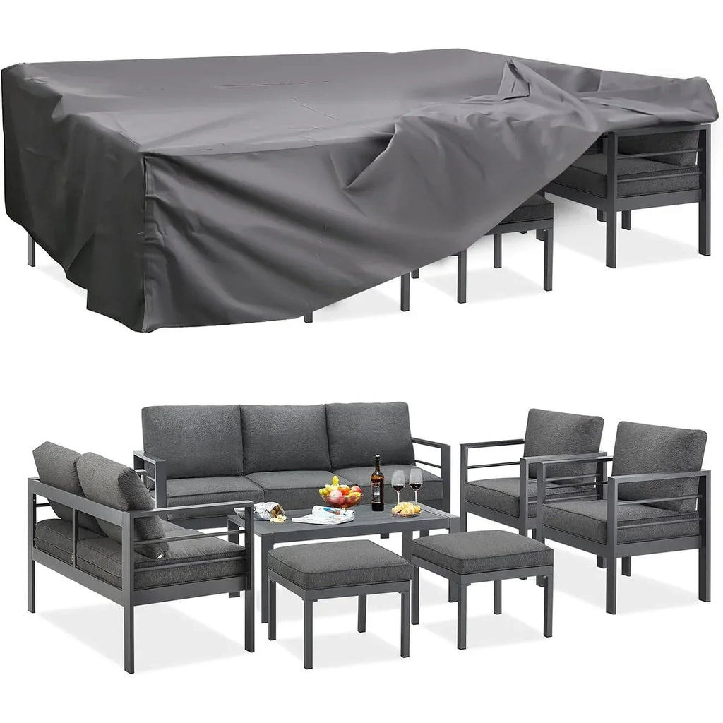 AECOJOY Ensemble de 7 Meubles de Jardin en Aluminium pour Extérieur