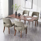 Lot de 4 chaises de salle à manger rembourrées en tissu