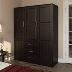 Armoire Palace Imports Cosmo à 3 portes en bois massif à 100 %, avec portes en bois massif ou miroirs