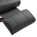 Fauteuil inclinable HomCom en similicuir avec base pivotante manuelle réglable et repose-pieds confortable et relaxant