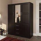 Armoire Palace Imports Cosmo à 3 portes en bois massif à 100 %, avec portes en bois massif ou miroirs