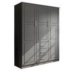 Armoire Palace Imports Cosmo à 3 portes en bois massif à 100 %, avec portes en bois massif ou miroirs