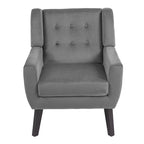 Lot de 2 fauteuils d'appoint en velours pour salon