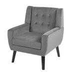 Lot de 2 fauteuils d'appoint en velours pour salon