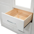 Armoire Palace Imports Cosmo à 3 portes en bois massif à 100 %, avec portes en bois massif ou miroirs
