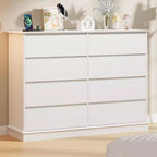 Armoire de rangement à 8 tiroirs, commode à tiroirs profonds, grand placard à plateau large pour salon, couloir, chambre d'enfants