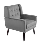 Lot de 2 fauteuils d'appoint en velours pour salon