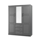 Armoire Palace Imports Cosmo à 3 portes en bois massif à 100 %, avec portes en bois massif ou miroirs