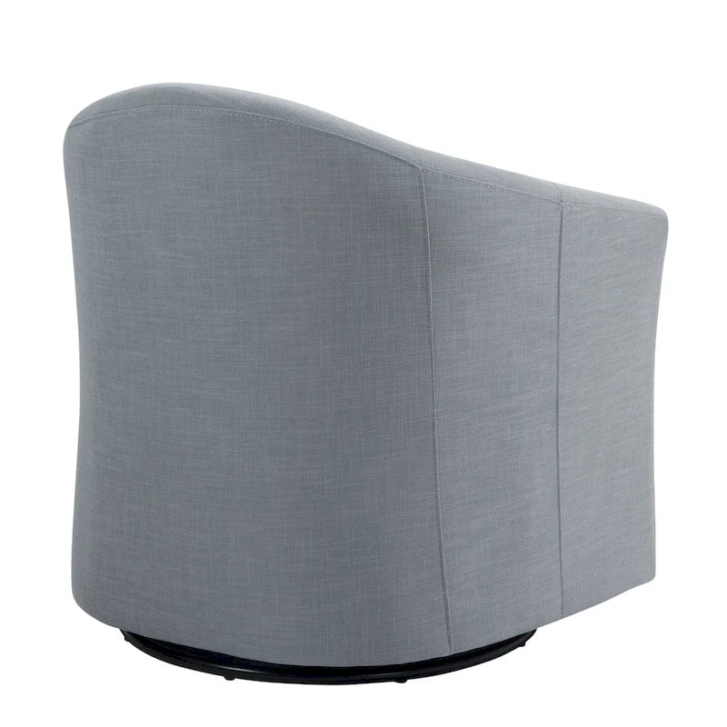 Lot de 2 fauteuils d’appoint modernes pivotants en forme de tonneau, rembourrés, pour le salon