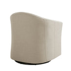 Lot de 2 fauteuils d’appoint modernes pivotants en forme de tonneau, rembourrés, pour le salon